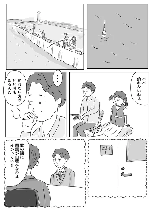 魚釣り

#コルクラボマンガ専科 #1Pマンガ 