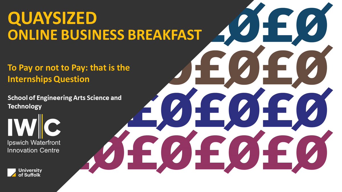 #MondayMotivation 
🥐☕️ Join us for a #quaysized #businessbreakfast - @_nigelball from #UOSEAST  will present on ‘To Pay or not to Pay: That is the Internship Question’
📆 17/9/20
⌚️ 7.45am - 9.00am  
💰 Free! 
Details and booking via bit.ly/TWB_QS_EAST1
#TogetherWithBusiness