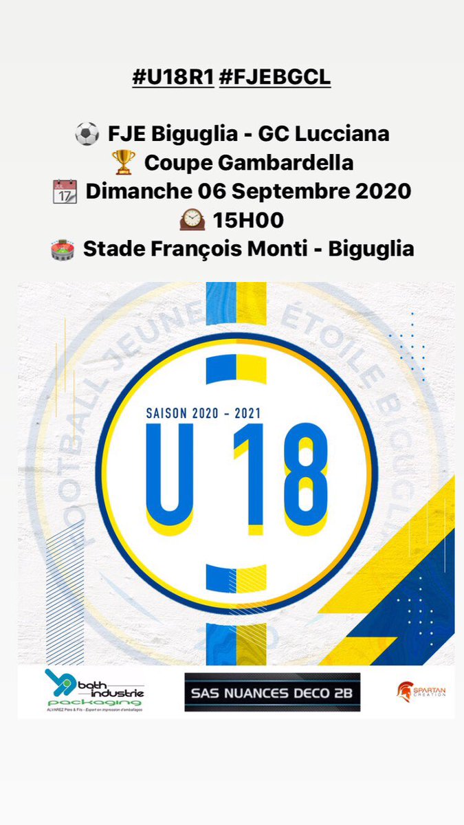 FBiguglia's tweet photo. #JourDeMatch #GhjornuDiScontru #FJEB #Biguglia #U18 #Gambardella #FJEBGCL @MairieBiguglia https://t.co/vVnw4pfFyy