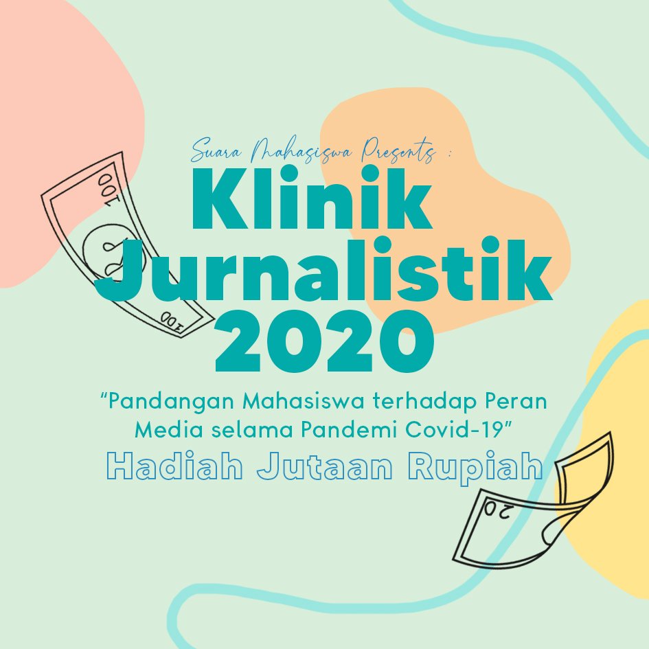 SumaUI's tweet photo. [LOMBA OPINI KLINIK JURNALISTIK 2020]

Selamat sore, warga!

Ini dia salah satu mata acara yang ditunggu-tunggu, Lomba Penulisan Opini! Lomba ini mengusung tema "Pandangan Mahasiswa terhadap Peran Media selama Pandemi Covid-19” https://t.co/bLdsjtSDfo