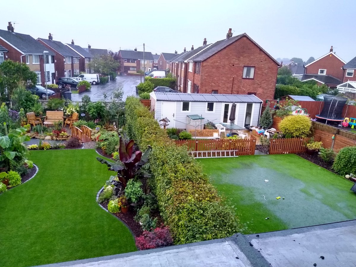 <a href="/jackwallington/">Jack Wallington</a> Real turf on the left, AstroTurf on the right. Amazing to see how the dead compacted ground below is incapable of draining the water away. Another reason flooding is on the up?