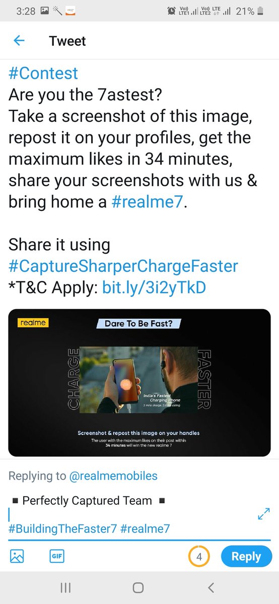 notyourstash_'s tweet photo. @realmemobiles ▪Perfectly Captured Team ▪
#BuildingTheFaster7 #realme7 #realme7series
#CaptureSharperChargeFaster
#realme7Pro
▪@realmemobiles ▪
Join In
@itzzmesush
@hearty_aisha
@AnushikhaSaraw1
@KrishPrasad19
@exynoisis
@Tuaa74
@secret_sarmi123
@sanchitabhartiy
@misty_basu https://t.co/wB5avoyVkg