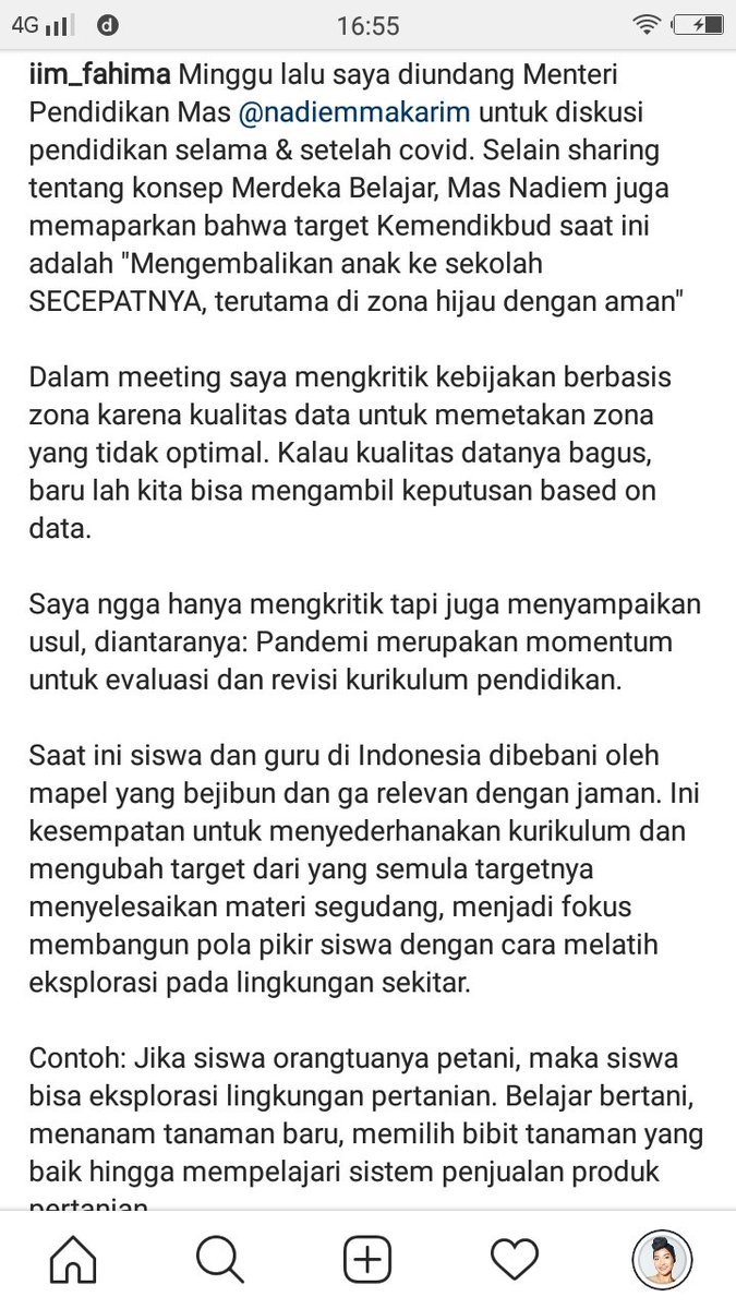 iimfahima's tweet photo. Saat ini siswa dan guru di Indonesia dibebani oleh mapel yang bejibun dan ga relevan dengan jaman. 

Pandemi Ini kesempatan pemerintah menyederhanakan kurikulum dan mengubah target dari yang semula menyelesaikan materi segudang, menjadi fokus membangun pola pikir siswa. https://t.co/ykeGmC5A7m