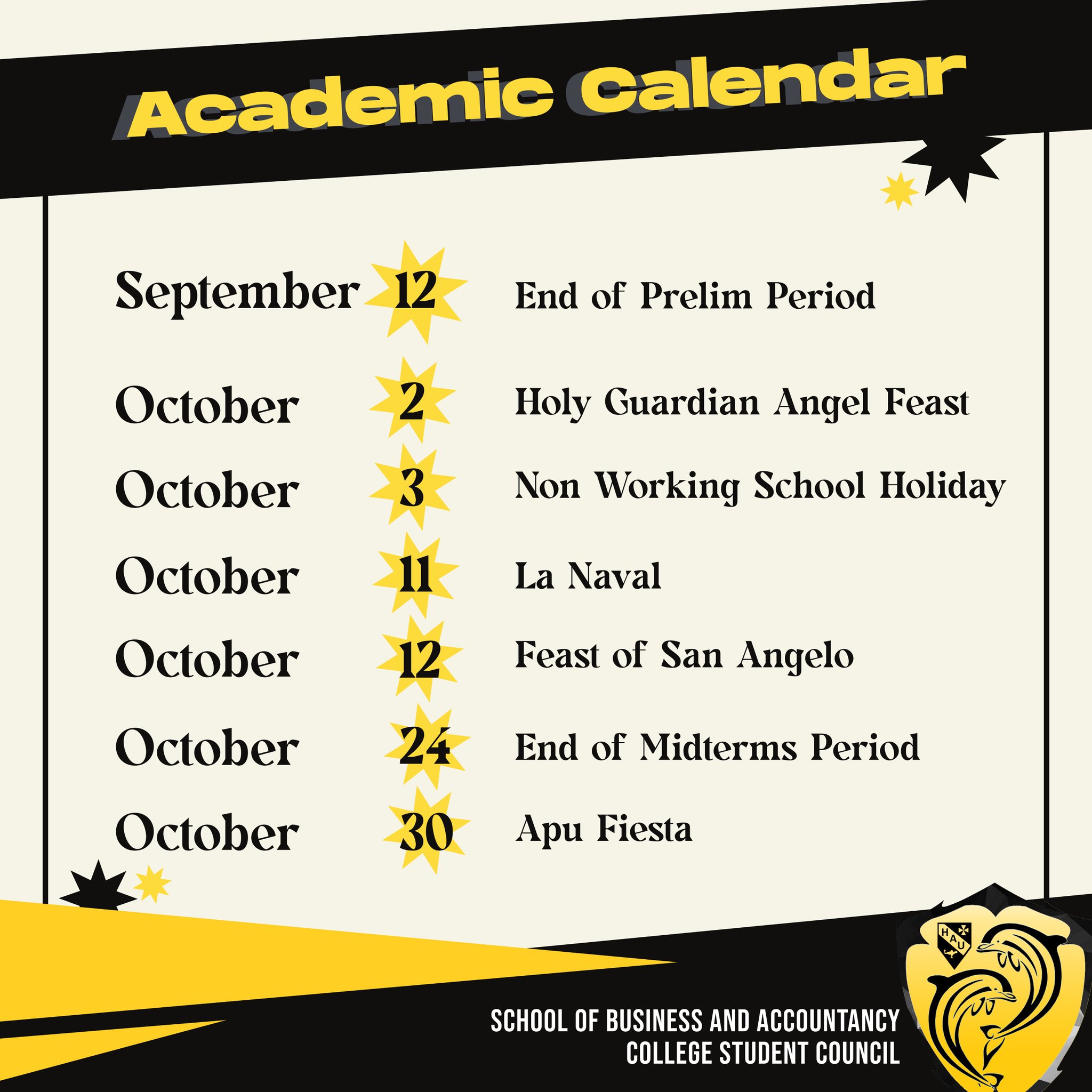 HAU CSC SBA on X: hau-csc-sba-on-x-announcement-dolphins-below-is-the-first-semester-of-s-y-2020-2021-academic-calendar-mark-your-calendars-with-the-important-dates-and-be-prepared-of-the-what-nots-online-classes
