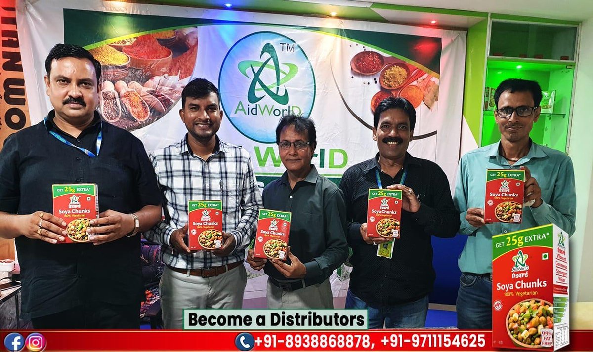 aidworld's tweet photo. Aidworld Masale Lauch new product Soya Chunks. Aidworld Soya Chunks contain 52% Protein as well as other essential nutrients like iron,dietary fibre and calcium. To Become Our Distributor call us at +91 9711154625 https://t.co/a3dUR8aeNY