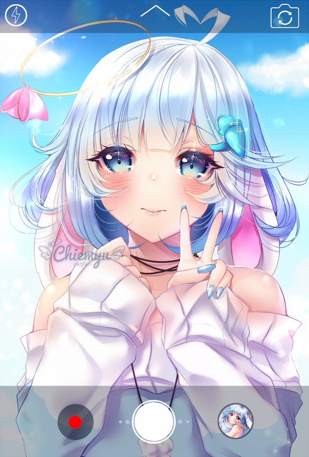 chiemyu_moved's tweet image. [🐺K: &quot;Smile for the Camera!&quot;]

I once again jump on any opportunity I get to draw my bebi - this time it is for a fun little collab for the #Conline20 / @Connichi Online! :)

I am excited to see all the portraits together as group &quot;photo&quot;!
#ConnichiKreativ #kuenstlerklassenfoto