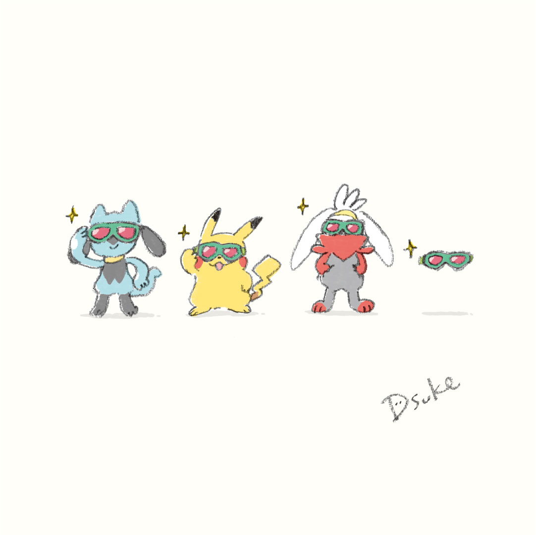 Dsuke ゆるイラスト En Twitter ゴゴーゴーグルゴー ゆるポケ アニポケ Anipoke ポケモン ポケットモンスター ポケモン剣盾 ピカチュウ リオル ラビフット メッソン Dsuke