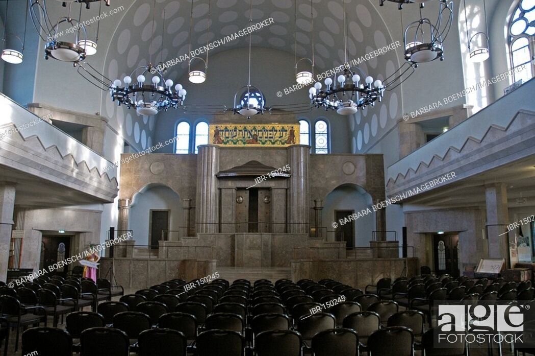 The Old Synagogue was built in 1913 in Essen, Germany.Its design mixes Byzantine Revival and German Art Nouveau styles. The original interior was destroyed when the synagogue was set on fire during Kristellnacht.