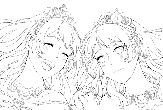 ひえ~~~んやっと線画描けた??
頑張って塗ってくぞー!!!! 