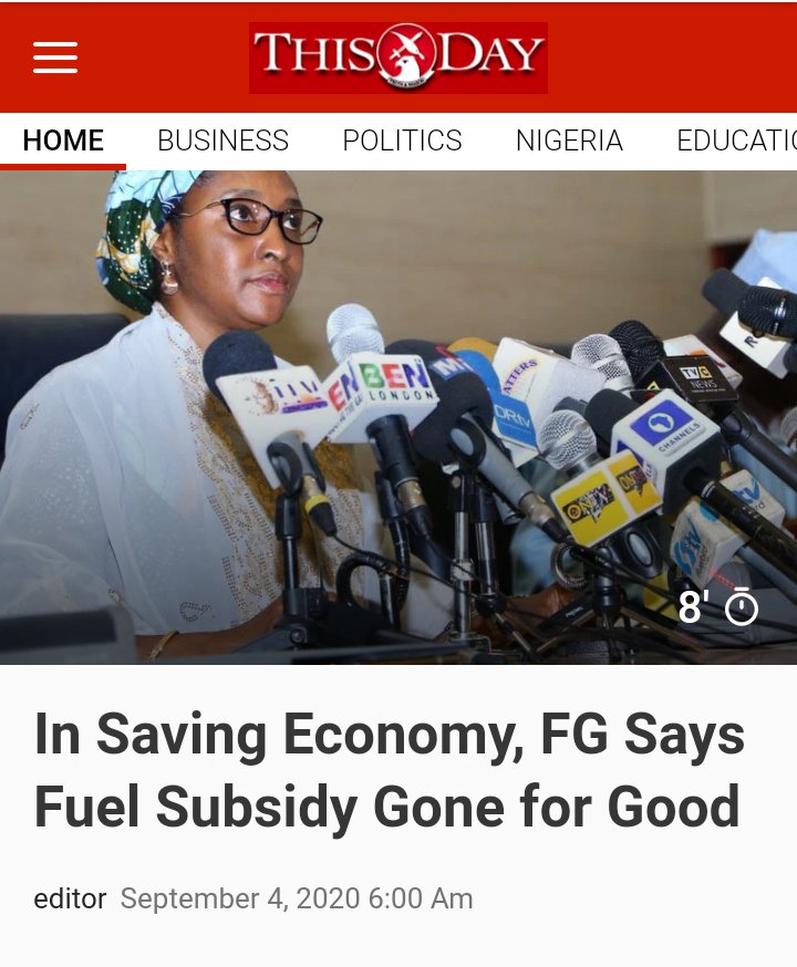 12/ PERTINENT QUESTIONS:3. If yes, how much exactly has been saved thus far, since 2016 when VP  @ProfOsinbajo boasted that the Buhari admin had saved trillions of Naira as a result of petrol subsidy removal?4. What has  @NigeriaGov done with the savings since 2016?
