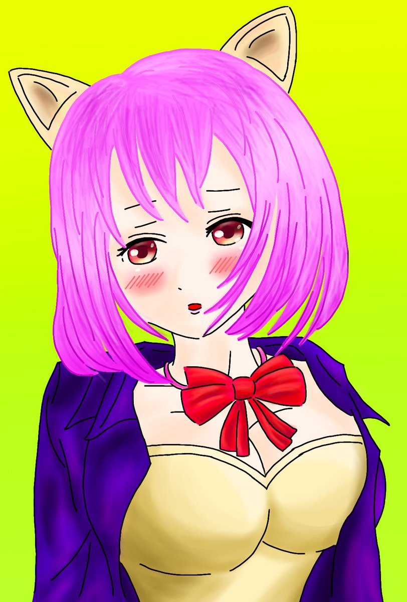 けんちゃん Kenchan 今のイラストを恥ずかしい感じを新たにたしました W 猫むすめ かわいい 恥ずかしい 大人っぽい 女の子イラスト デジタルイラスト アイビス 絵描きさんと繋がりたい イラスト好きさんと繋がりたい イラスト好きな人