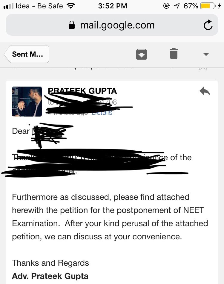 adv_prateek0908's tweet photo. Prepared the petition for NEET STUDENTS under the guidance of respected senior advocate.

Have shared the same for kind perusal. The concerned senior will take the final call to proceed or not as filing multiple petition at this stage may delay the main petition and justice. https://t.co/H4g5DyNKnG