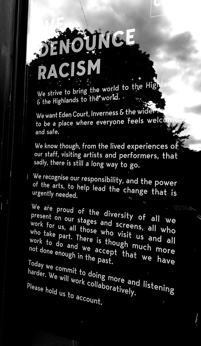 PerthRacism's tweet photo. We came across this Black Lives Matter artistic response by Jaquline Briggs at Eden Court theatre in Inverness. A part of the Scotland wide Black Lives Matter mural trail. 
#pleaseholdustoaccount
https://t.co/4U8A3JmP9B https://t.co/uGZB4c4oH7