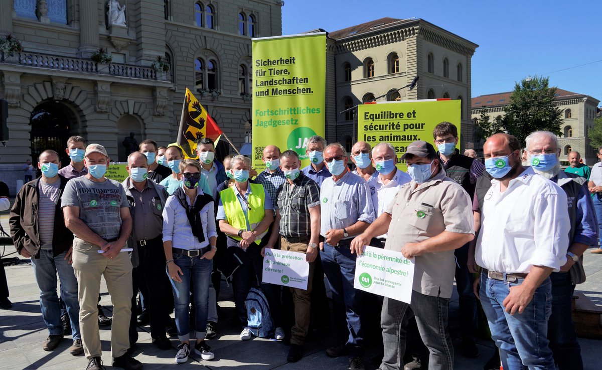 Wir sagen am 27. Sept. JA zum neuen Jagdgesetz! #jagdgesetz #manifestation #bundesplatz #jazumJagdgesetz #abstimmung