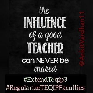 saurava78070519's tweet photo. "He who opens a school door, closes a prison.” 
@narendramodi @EduMinOfIndia @PMOIndia think about it and #RegularizeTEQIPFaculties 
#ExtendTeqip3
@TeqipF https://t.co/HhwhcPFwnM