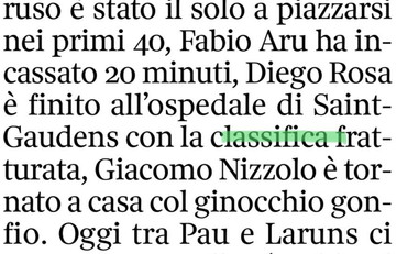 tempoweb's tweet photo. Clavicola o classifica? Terribili correttori al Tour de France #tourdefrance #correttore #corrieredellasera  https://t.co/SbwaKBU80C https://t.co/uHKtqBzdWV