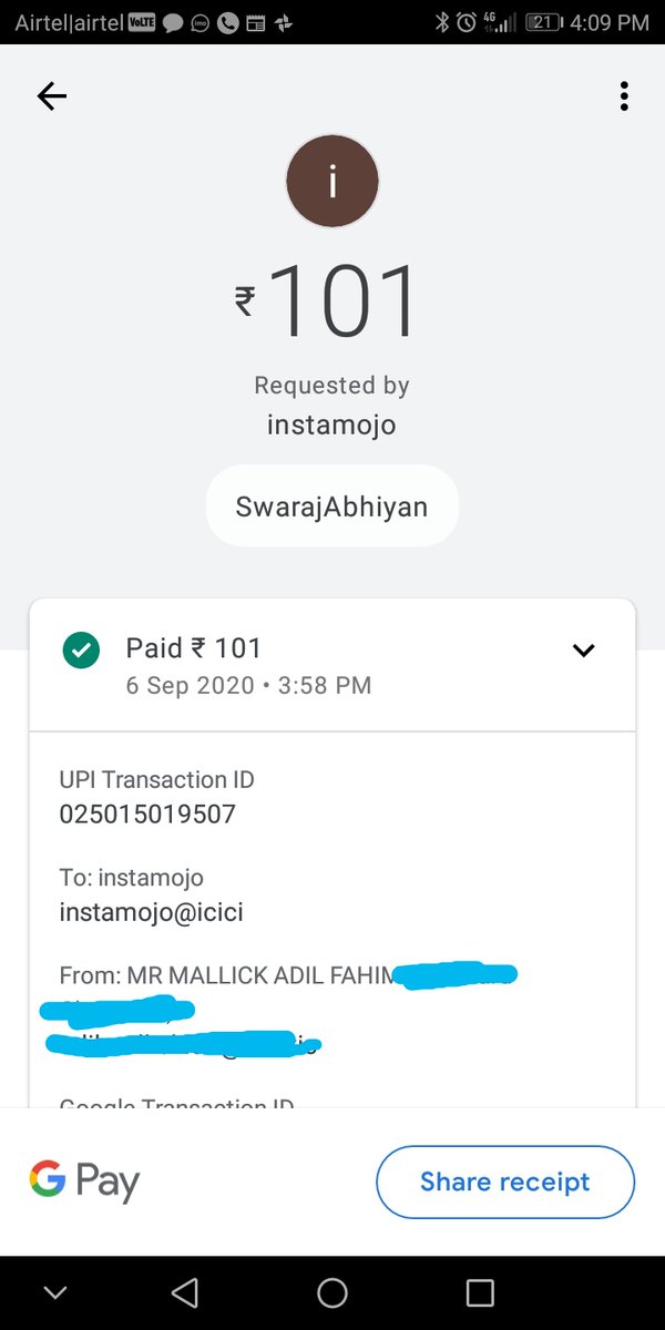mallick_adil's tweet photo. @swaraj_abhiyan @pbhushan1 @_YogendraYadav @aviksahaindia @Youth4Swaraj @rajeevdhyani @AnupamConnects I stand with Prashant Bhushan.
I join him by paying ₹1 (or more) for speaking the Truth, as my contribution to the Truth Fund.
#theTruthFund
#SatyamevaJayate https://t.co/oB23Dw6txt