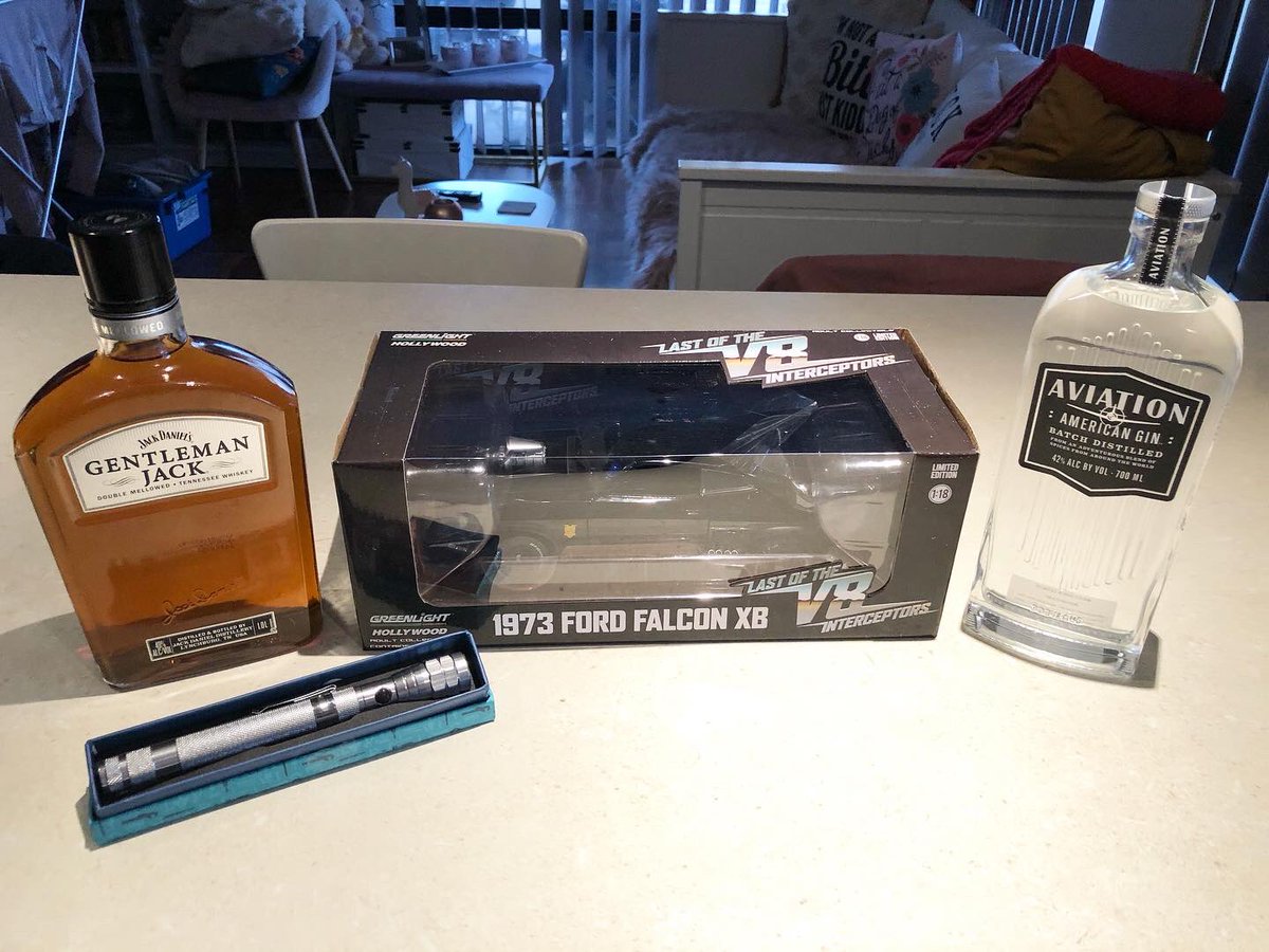 SHEMYTHOMAS's tweet photo. Happy Fathers Day to my awesome husband. Thankyou for being the best Dad to our boys.
We got him a #MadMaxInterceptor, some @JackDaniels_US and some @AviationGin (which our kids thought was cool, @VancityReynolds and all 😏) https://t.co/FAQ0kQ4m4o
