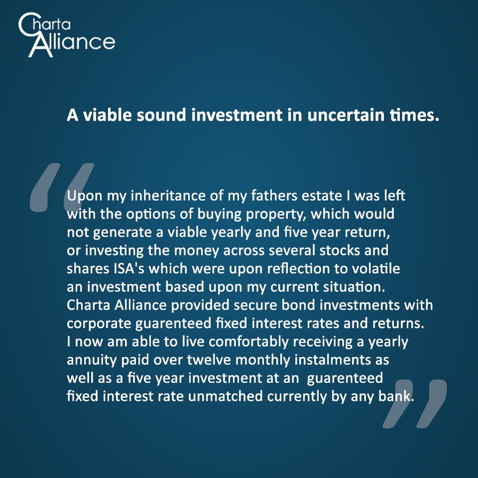 Have you come into some money and are wondering how you can make the most of it? Have you thought of #investing using bonds?

This review's from a previous client in Edinburgh who #invested using bonds and benefitted from #fixedinterest. - feefo.com/en-GB/reviews/…