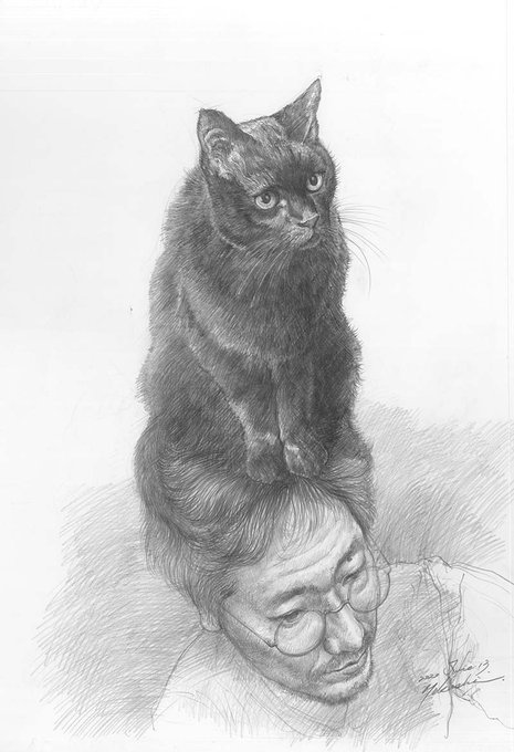 僕も昨年亡くなった猫をモチーフに作品化しようと、少し前にスケッチ描いてました。油彩で作品化の予定です。 https://t.co/OcoD0nZ5ey 