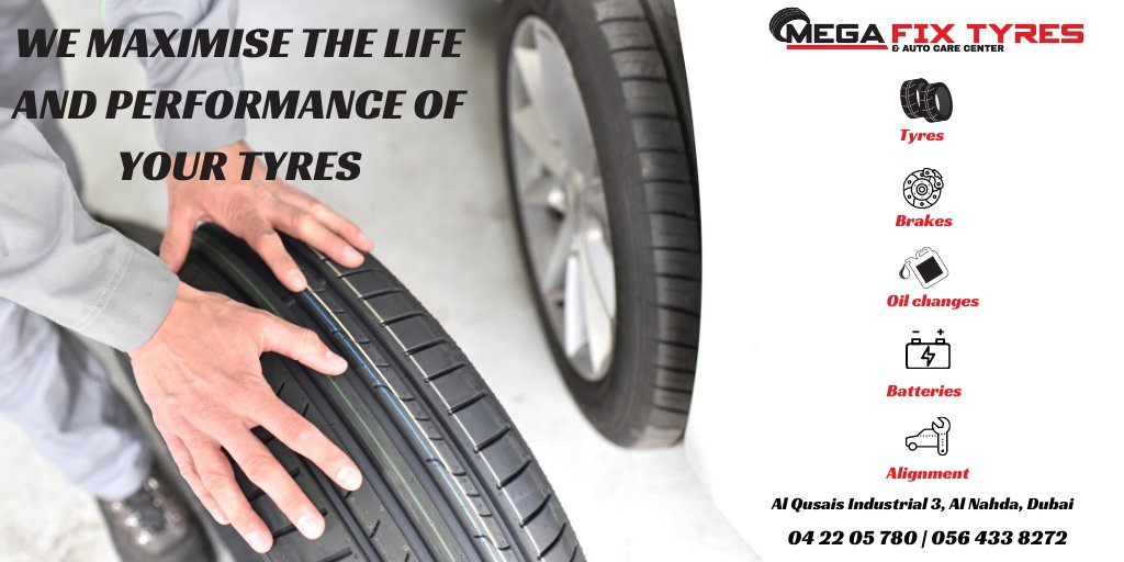 MegaFixTyres's tweet photo. If you have experienced any vibrations in your steering, it could be related to your tyres balancing.

We ensure maximum performance of your tyres, affecting the overall vehicle operation.

We service #tyres for all major brands and for all vehicle types.

#dubaicars #dubaityres https://t.co/ZCEMF6eRQ0
