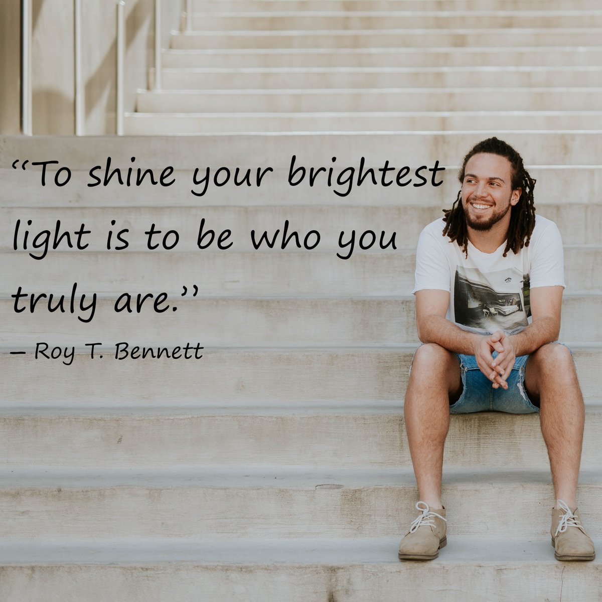 InspiredFirst's tweet photo. Be yourself! Sometimes it's that easy.

#positivequotes #happinessquotes #inspirationalquotes #goodvibes #lifequotes #shinebright #justbeyourself #shine #roytbennett #beyourself #spiritualquotes #betruetoyourself https://t.co/L2pYymWRzo