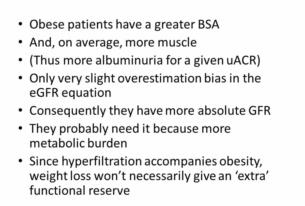 arvindcanchi's tweet photo. Very interesting talk by Dr Tim Ellam on Obesity and kidney disease. How body surface area matters and indexation of this changes the eGFR in obese individuals. #rasprclub https://t.co/rdqJnpDol1