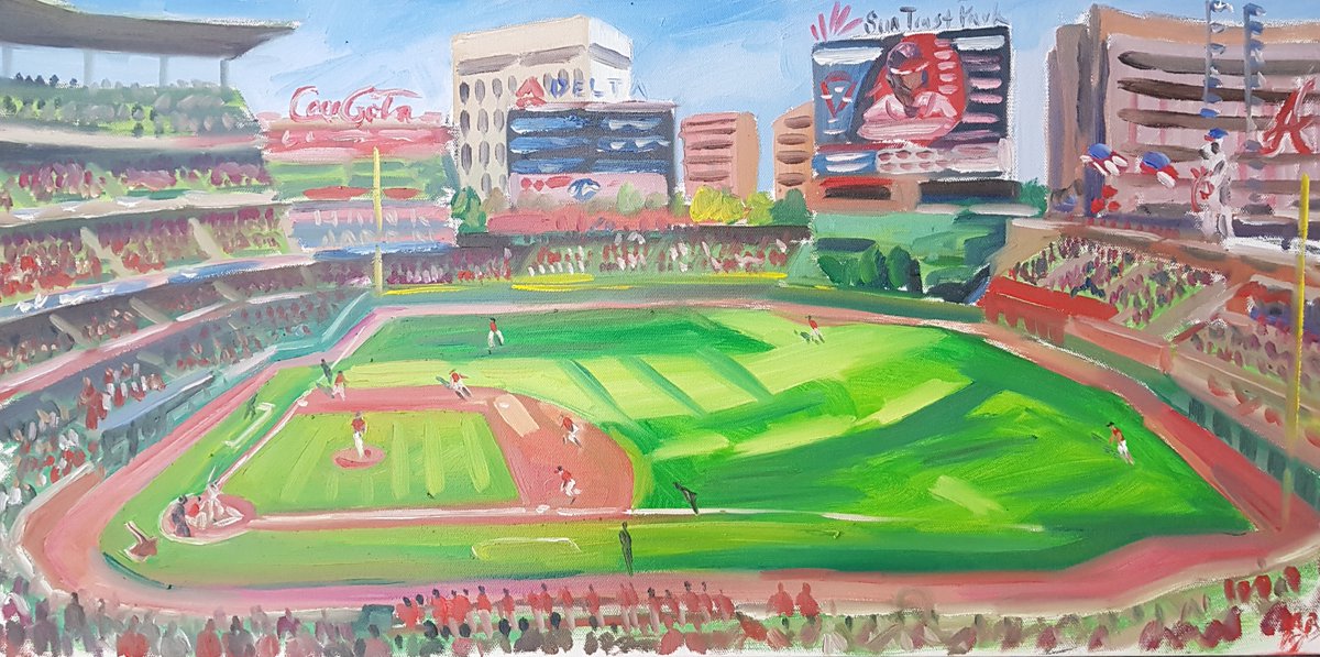 19/09/06 MLB ballpark 21/30 Sun Trust Park @braves vs  @nationalsLast 10 ballparks! @austinriley1308  @RealCJ10  @White_Willy13  @andruwjones25  @ozzie  @truistpark #MLB  #DiamondsOnCanvas  #AndyBrown