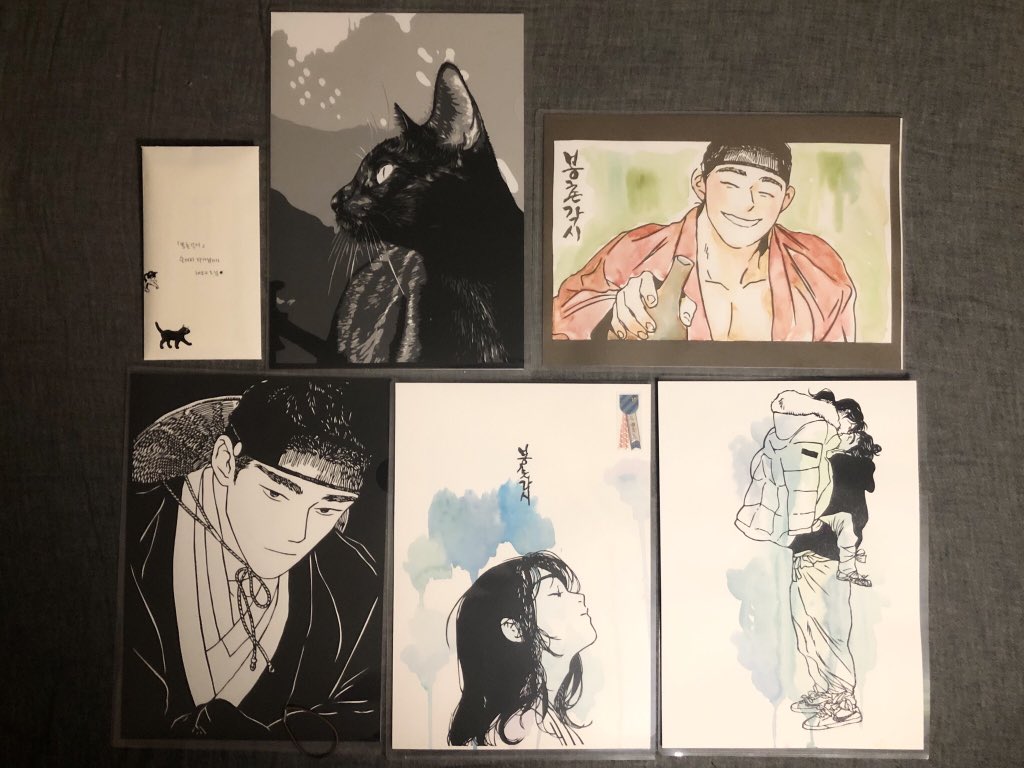 넘 멋진 선물을 받아서 자랑하려고 트윗합니다☺️ 제오리님@jeori_miki 께서 만들어주신 아트워크 원본을 일본에서 보내주셨어요? 선물들도 잔뜩 주셔서 감사합니다! 특히 가비 페이퍼아트가 너무너무 멋져요 가비도 휘둥그레.. ???? 