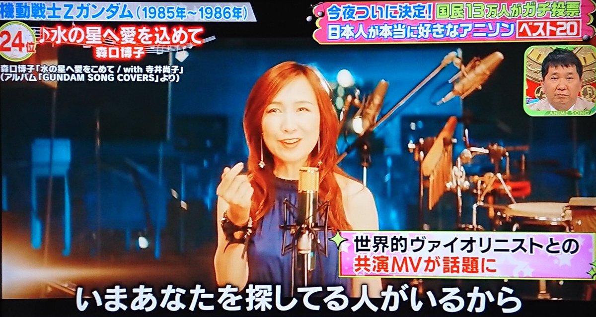 マルク Ar Twitter 森口博子さん 水の星へ愛をこめて 24位にランクイン Hiloko M アニソン総選挙