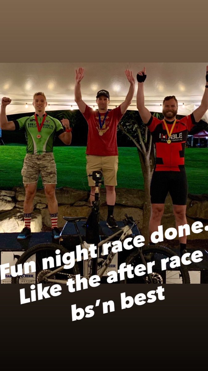 RMeade's tweet photo. First time mountain bike night racing on a ski slope. Little crash but still made the box. #mtb #bornprimitive #ocr #racing #nightrace #bearcreek https://t.co/MwRXbtR7tu