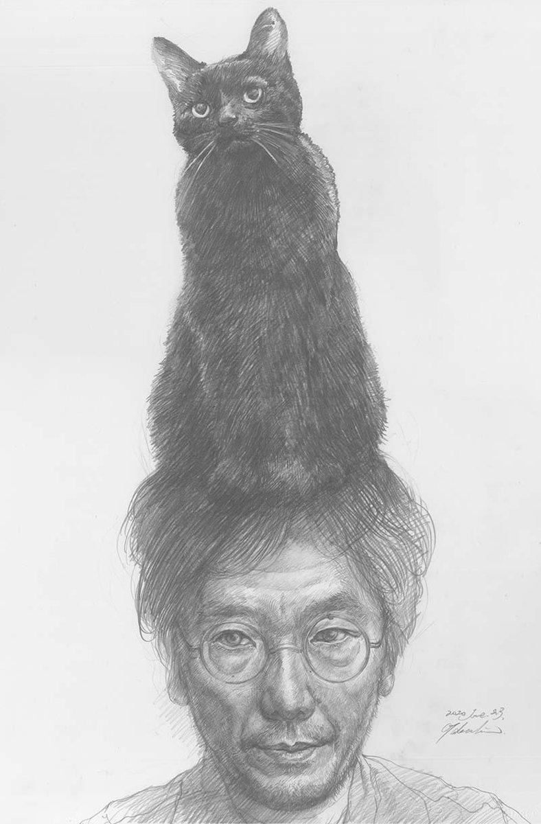僕も昨年亡くなった猫をモチーフに作品化しようと、少し前にスケッチ描いてました。油彩で作品化の予定です。 https://t.co/OcoD0nZ5ey 