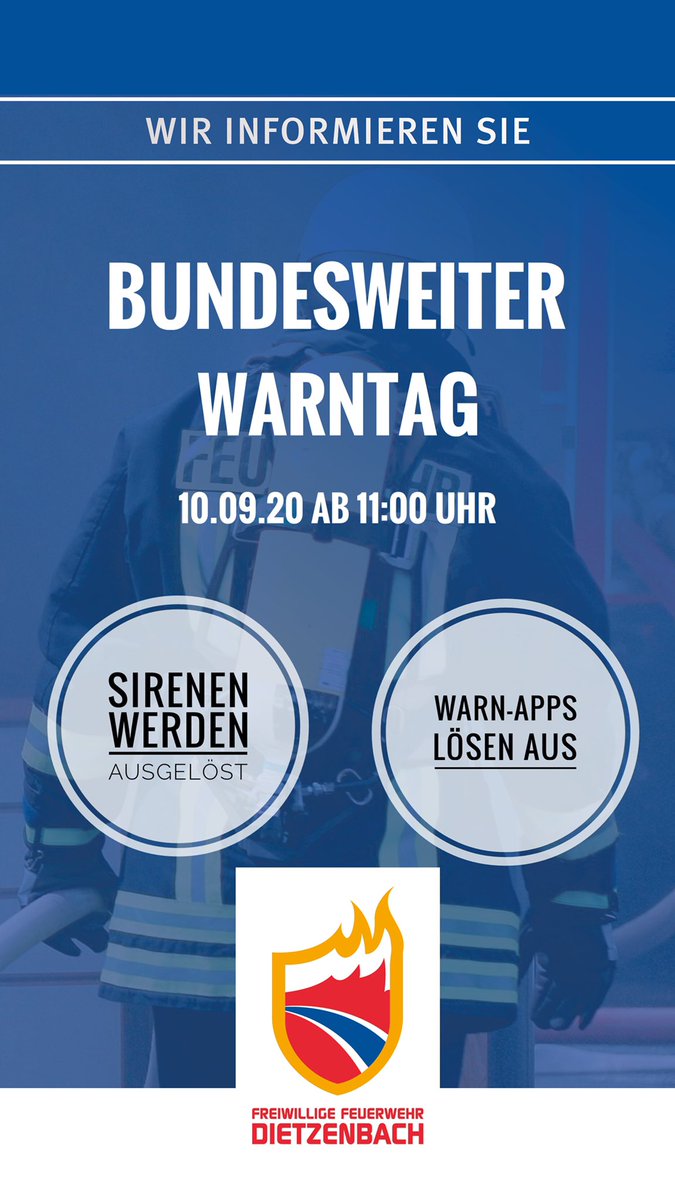 FF_Dietzenbach's tweet image. #warntag2020 #feuerwehr #katastrophenschutz #bevölkerungswarnung #dietzenbach #hessen #kreisoffenbach ^os
