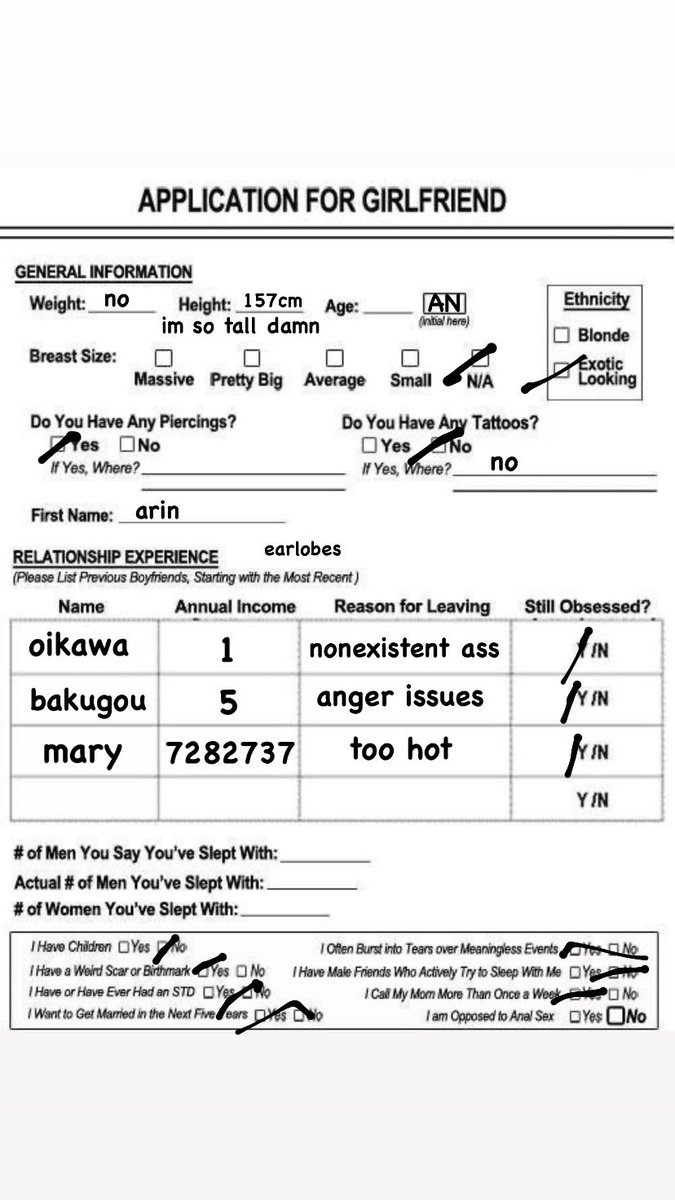 sending my girlfriend application to all of u