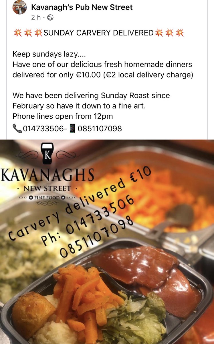 Graham_Mooney1's tweet photo. Carvery delivered for only €10....
now that’s a meal worth recording to #TellStephen about https://t.co/bsSkreJeT7