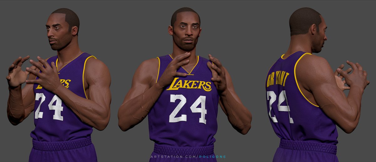 artofpoligone's tweet photo. Kobe Bryant ZBrush Polypaint

Hi-res here: https://t.co/pYa7xecKIp
Pre-order: https://t.co/dpBid1vsSj

#kobebryant #3d #zbrush #sculpt #anatomy #3dprint #statue #collectible #polypaint #digitalsculptor #blackmamba #basketball #artwork #3dart #cgart #character #characterartist https://t.co/lKrh8bMHDD
