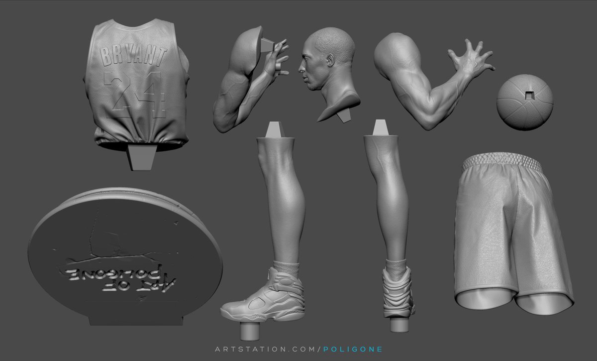 artofpoligone's tweet photo. Kobe Bryant 3D Print prep

Hi-res here: https://t.co/pYa7xecKIp
Pre-order: https://t.co/dpBid1vsSj

#kobebryant #3d #zbrush #sculpt #anatomy #3dprint #statue #collectible #polypaint #digitalsculptor #blackmamba #basketball #artwork #3dart #cgart #character #characterartist https://t.co/rndswowGph