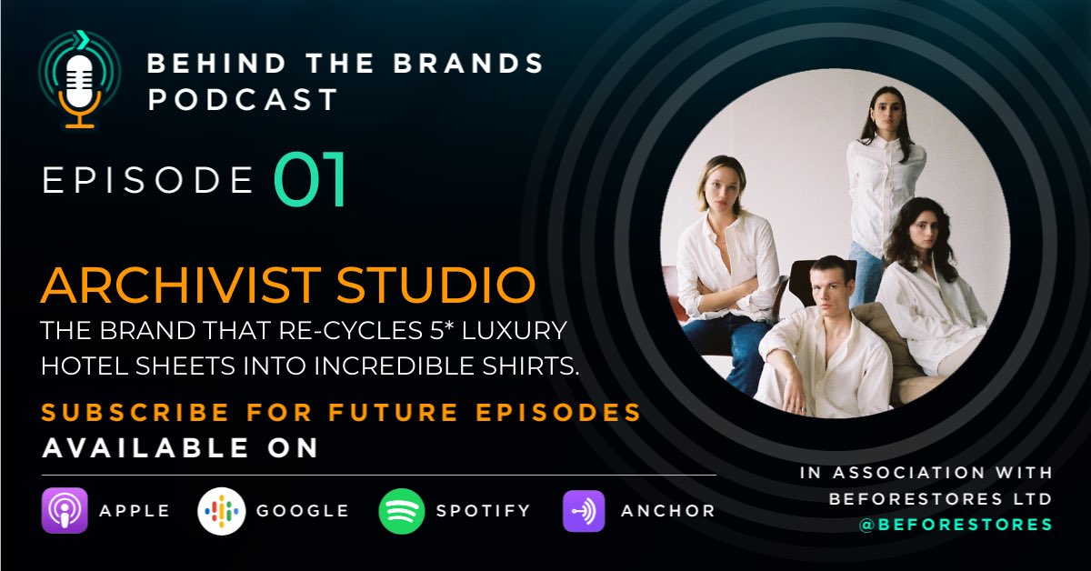 beforeStores's tweet photo. So Ep.1 of the Podcast has been released, featuring the #sustainable #berlin based #fashion brand Archivist Studio. 🎙
Enjoy their story and hear all about how they #upcycle 5* Hotel sheets. ♻️

https://t.co/aPllk6SXXW https://t.co/NIVzVVczwh