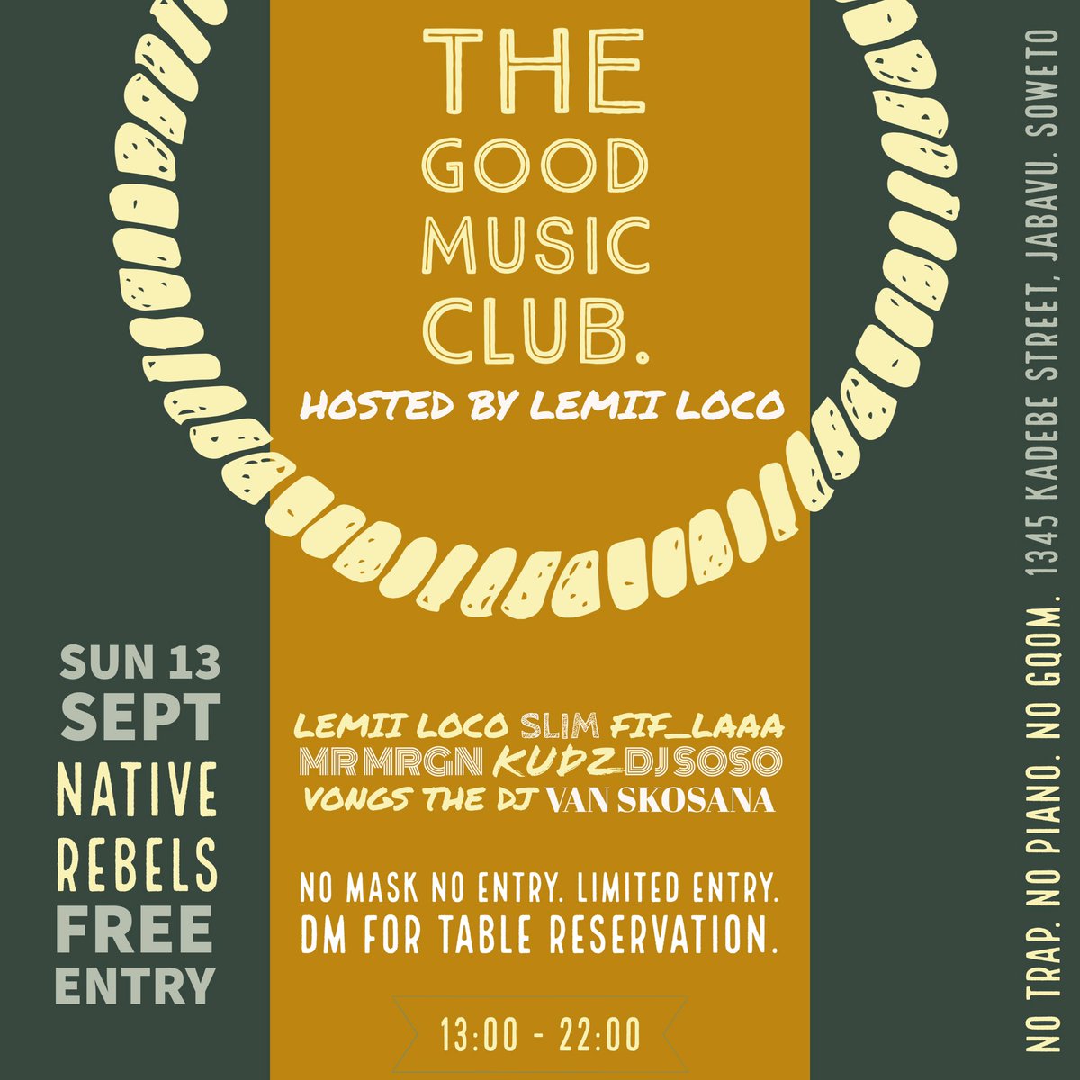 Let’s hangout next weekend. I got something for everyone. 

#DoYouHaveMoneyHangout &amp; #TheGOODMusicClub hosted by yours truly.

Saturday Lit Vibes ✅
Sunday Breakfast Hangout ✅
Sunday Sundowner Vibes ✅

Limited entry as per covid regulations. Follow &amp; DM @GoodMusicClubZA to RSVP
