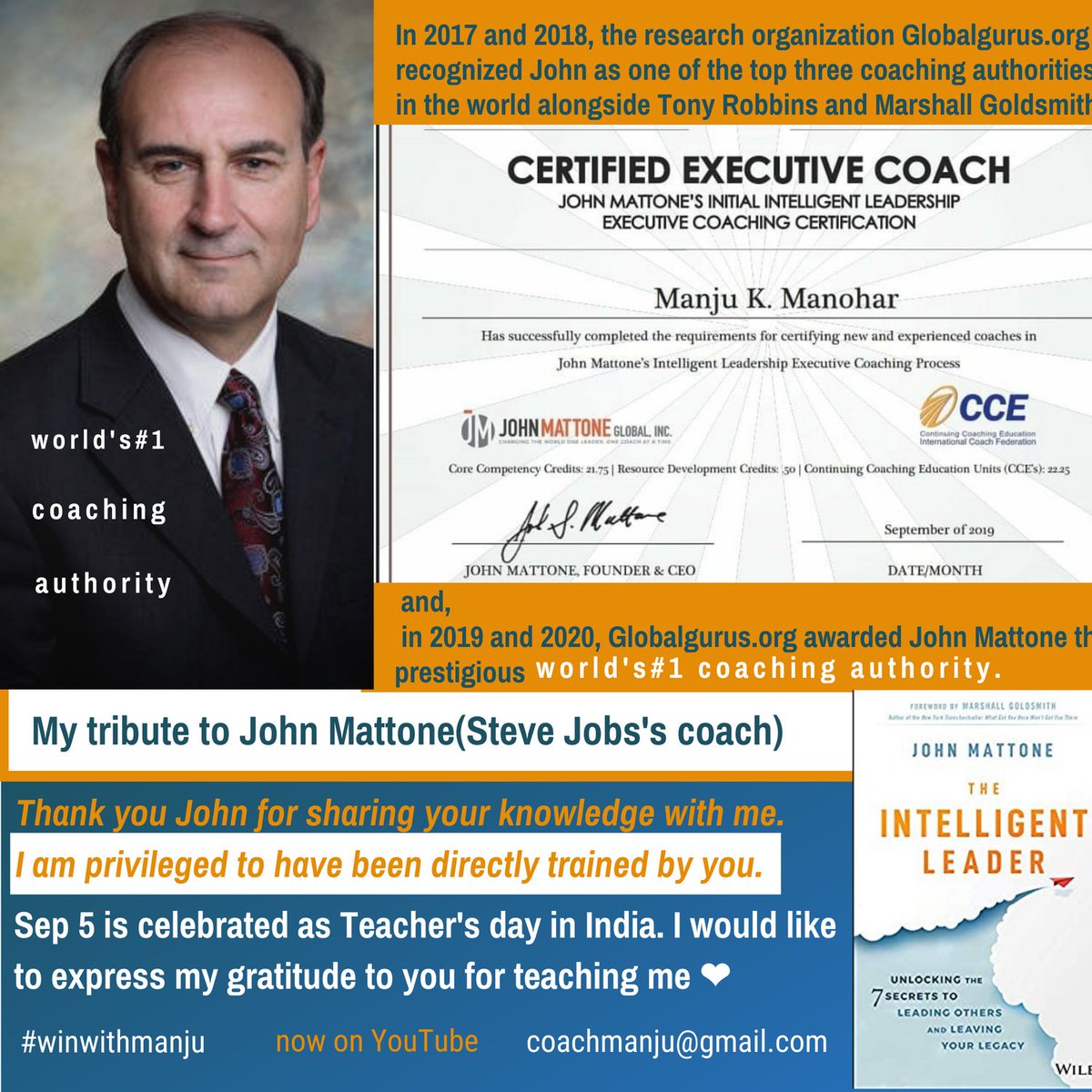 manjukmanohar's tweet photo. #winwithmanju
#certifiedexecutivecoach
#johnmattone
#certifiednlppractitioner
#intelligentleader
#stevejobs https://t.co/pNaB3rPDIN