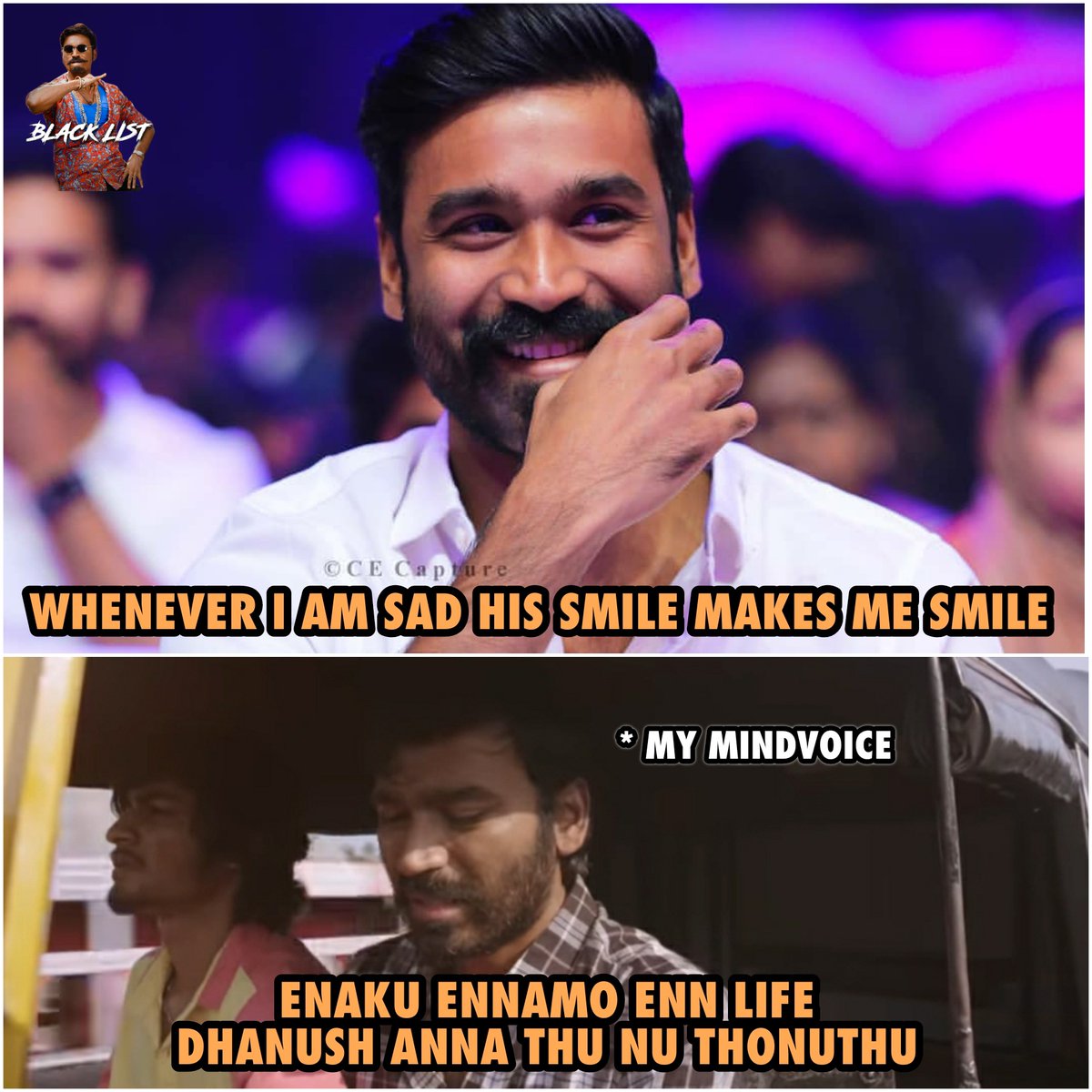 BlackList_Offl's tweet photo. Our @dhanushkraja´s One Smile Make My Day... 

Always A Precious One.... 

#JagameThandhiram https://t.co/8jxXmF9zGe