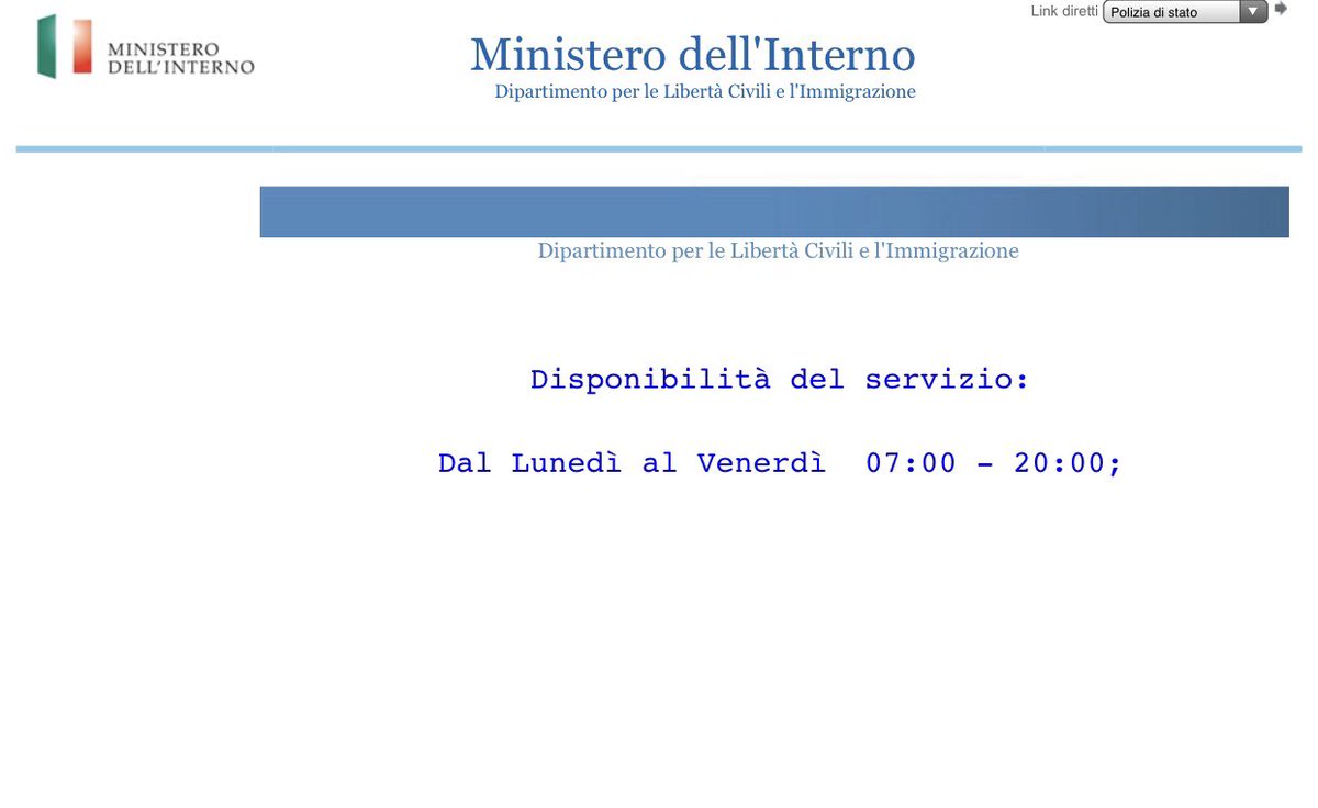 re_architect's tweet photo. Think of a country in which even the state websites have working hours... I wonder what will be next: Lunch and coffee breaks for computers? #computerrights #italy #ministerodellinterno #italia https://t.co/j3iVbJqDJM