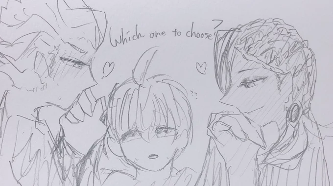 @twst_rikka (前にも言いましたけど全然気にしないのに)(優しいですね)(???)(交流はちゃめちゃに嬉しいです)(私も楽しいです)(ハッピー…)要約:六花お嬢様大好きですわ……???アンケ絵の没送り付けちゃいますわ………(迷惑行為) 