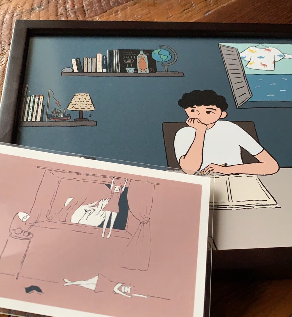 友人から『部屋に飾る絵を描いてほしい』との依頼があって、描かせてもらったのでした。彼は左利き。
ありがとう。 