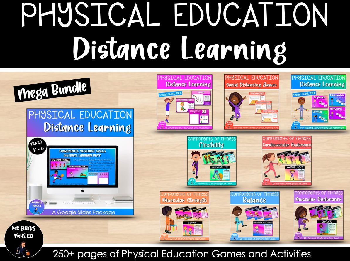 Mega value 👍 This PE Distance Learning pack is great for any teacher that wants to implement over 250+ pages PE activities, games and ideas for your remote or socially distance PE lessons.  Link ➡️   teacherspayteachers.com/Product/Physic… 

#physed #pegames #distancelearning #remotelearning