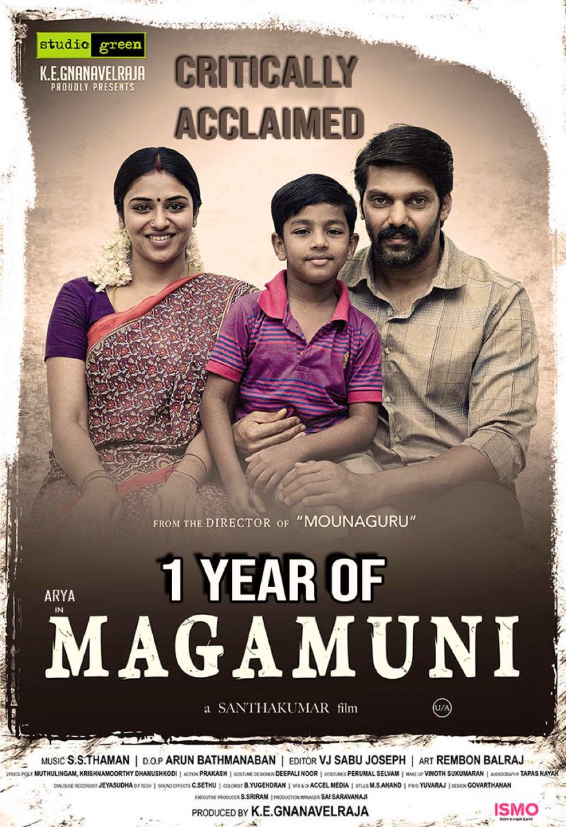 Cinewoodsoffl's tweet photo. #1yearofmagamuni!!
@arya_offl #shanthdir @kegvraja @Actress_Indhuja https://t.co/SZ7IOLI7xA