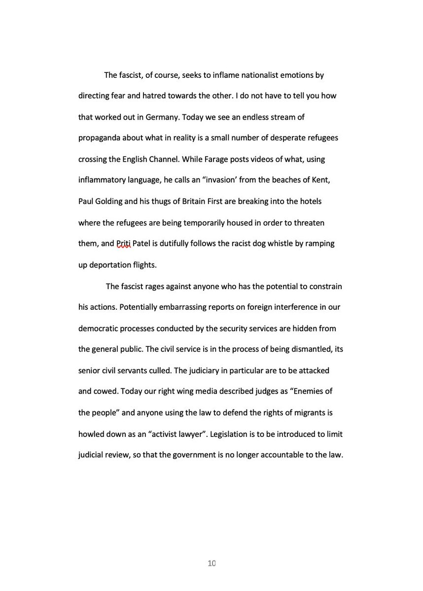 Yesterday, Sept 5th, I gave the first political speech of my life - about the threat of fascism in Britain today - at the 3.5% meeting on the steps of St George's Hall, Liverpool. This is what I said. 10/13