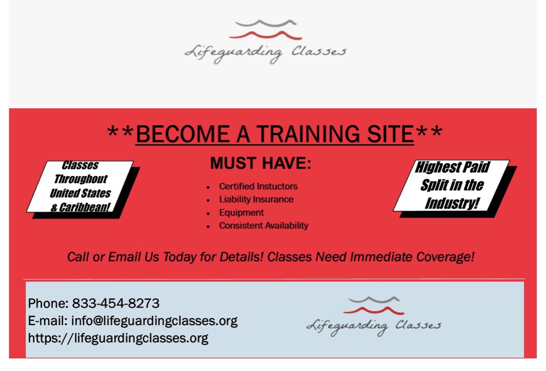 LifeguardingC's tweet photo. Be one a Training Site! #lifeguarding #certification #lifeguardtraining #lifeguardingclasses #lifeguardcertificationcourses https://t.co/LdPYXz1AaP