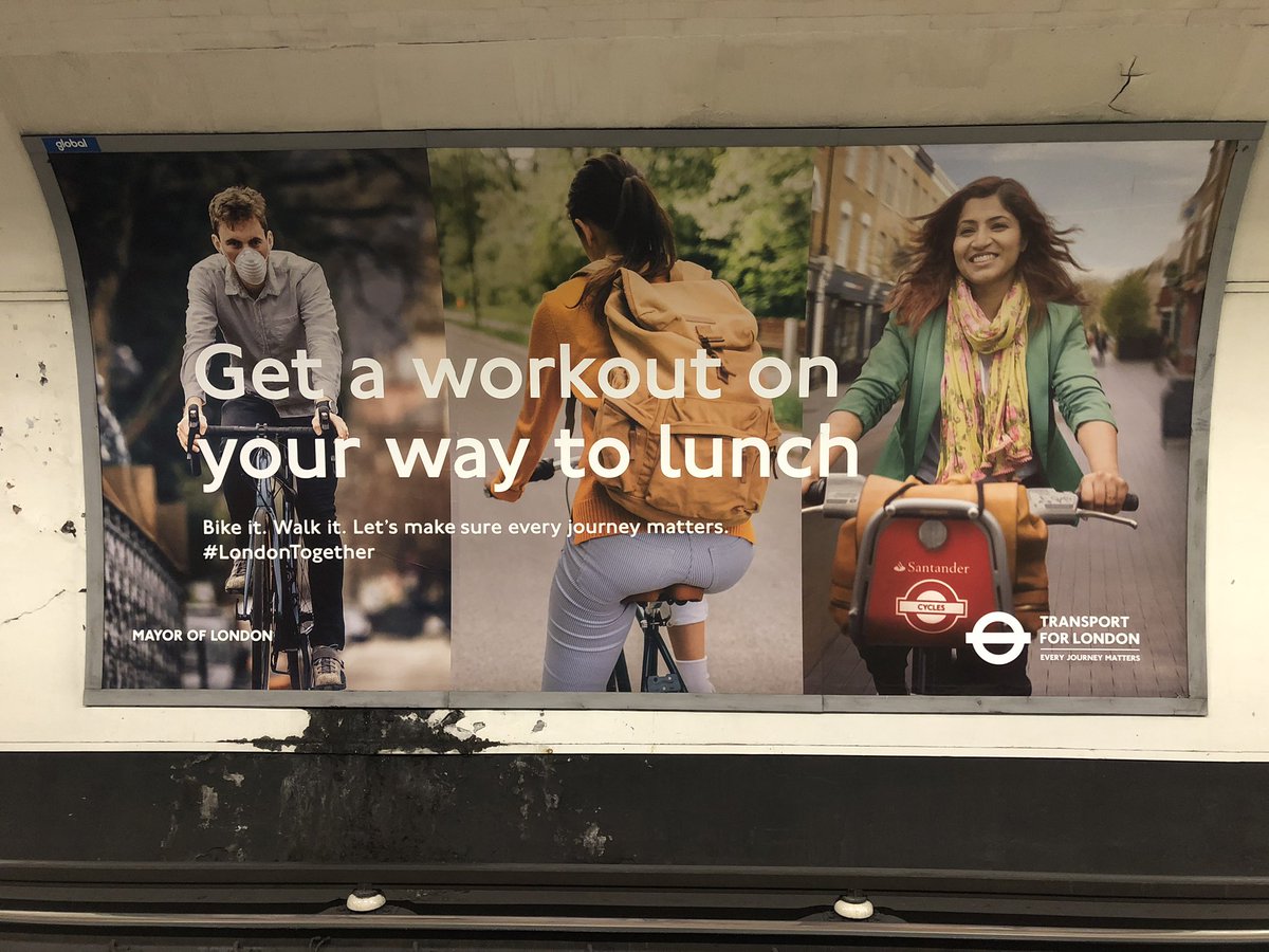 tim_bibelots's tweet photo. @TfL Why do none of these people have a helmet on? Terrible example to set https://t.co/NrvpAZLbP6