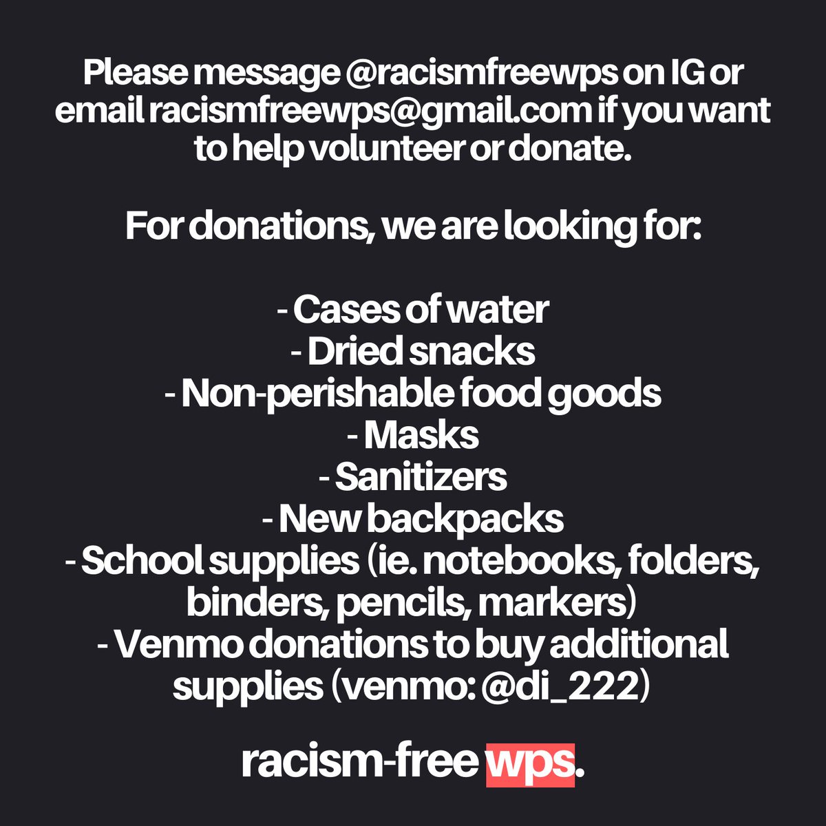 Racism-free WPS tweet media